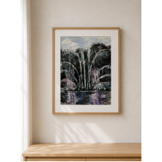 City Fountains. Evening – Original Oil Painting by Marina Stognieva City Fountains. Evening – Original Oil Painting by Marina Stognieva